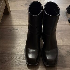 Zara Black Ankle Boots for Women